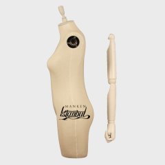 Keten Kumaş Pantolon Giyebilen Terzi Vitrin Mankeni