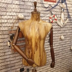 Ahşap kollu özel boya erkek terzi mankeni