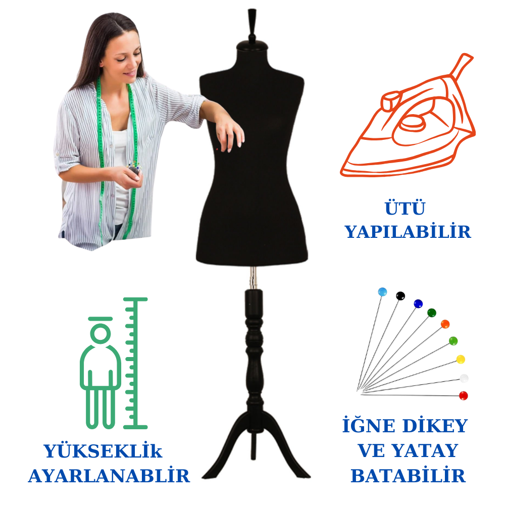 Süngerli Terzi Mankeni Prova Mankeni 34-46 Beden Arası