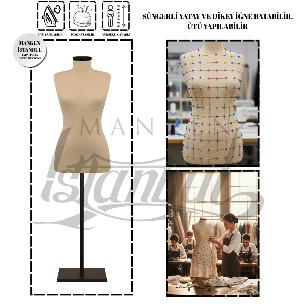 Süngerli Terzi Mankeni Prova Mankeni 34-46 Beden