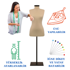 Süngerli Terzi Mankeni Prova Mankeni 34-46 Beden