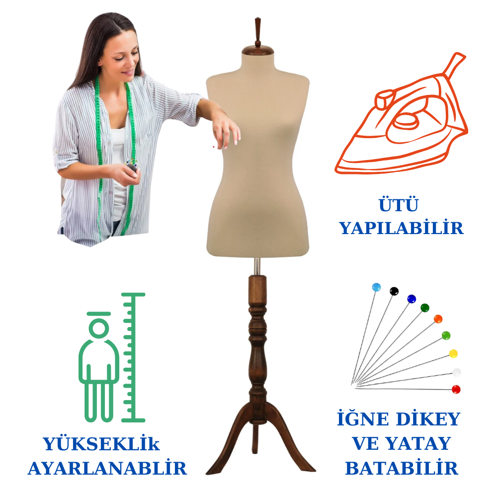 Süngerli Terzi Mankeni Prova Mankeni 34-46 Beden Arası