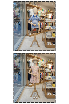 Ahşap Kollu Çocuk Terzi Mankeni Vitrin Mankeni