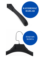 10 Adet 38 cm Plastik Ceket  Askısı Elbise Askısı 25 adet