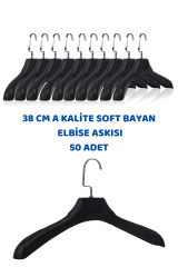 10 Adet 38 cm Plastik Ceket  Askısı Elbise Askısı 50 adet
