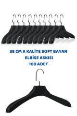 10 Adet 38 cm Plastik Ceket  Askısı Elbise Askısı 100 adet