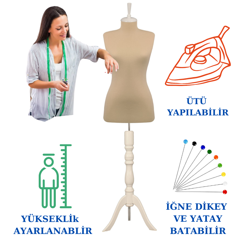 Süngerli Terzi Mankeni Prova Mankeni 34-46 Beden Arası