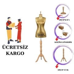 Süngerli Gold Kumaş Terzi Mankeni Prova Mankeni 36-38-40 Beden