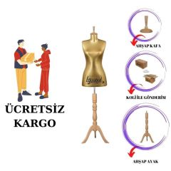 Süngerli Gold Kumaş Terzi Mankeni Prova Mankeni