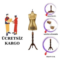 Süngerli Gold Kumaş Terzi Mankeni Prova Mankeni 36-38-40 Beden 40 beden