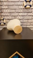 Erkek ahşap standlı kumaş kaplı kafa mankeni