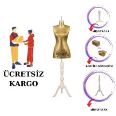 Süngerli Gold Kumaş Terzi Mankeni Prova Mankeni 36-38-40 Beden