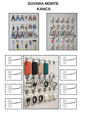 Duvara Monte Galvaniz Metal Kanca-5 mm Kalınlık Dayanıklı Yapı