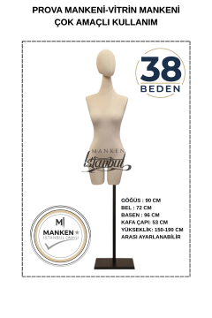 Süngerli Pantolon Giyebilen Terzi Mankeni 38 Beden