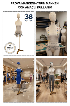 Süngerli Pantolon Giyebilen Terzi Mankeni 38 Beden