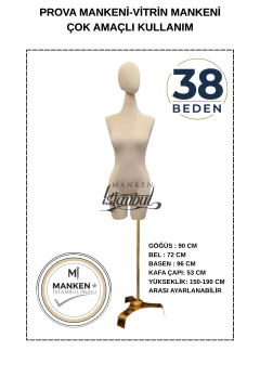 Süngerli Pantolon Giyebilen Terzi Mankeni 38 Beden