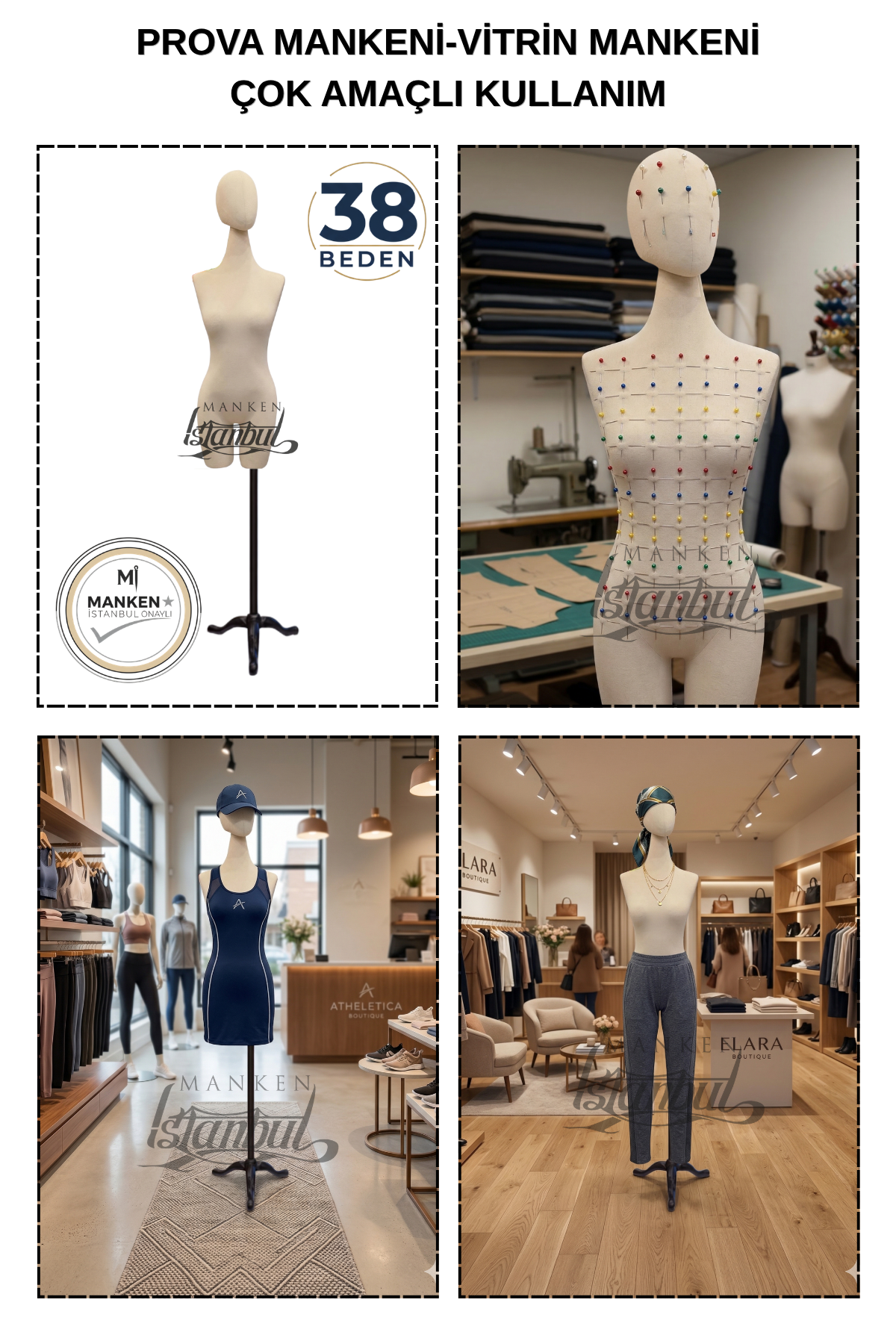 Süngerli Pantolon Giyebilen Terzi Mankeni 38 Beden