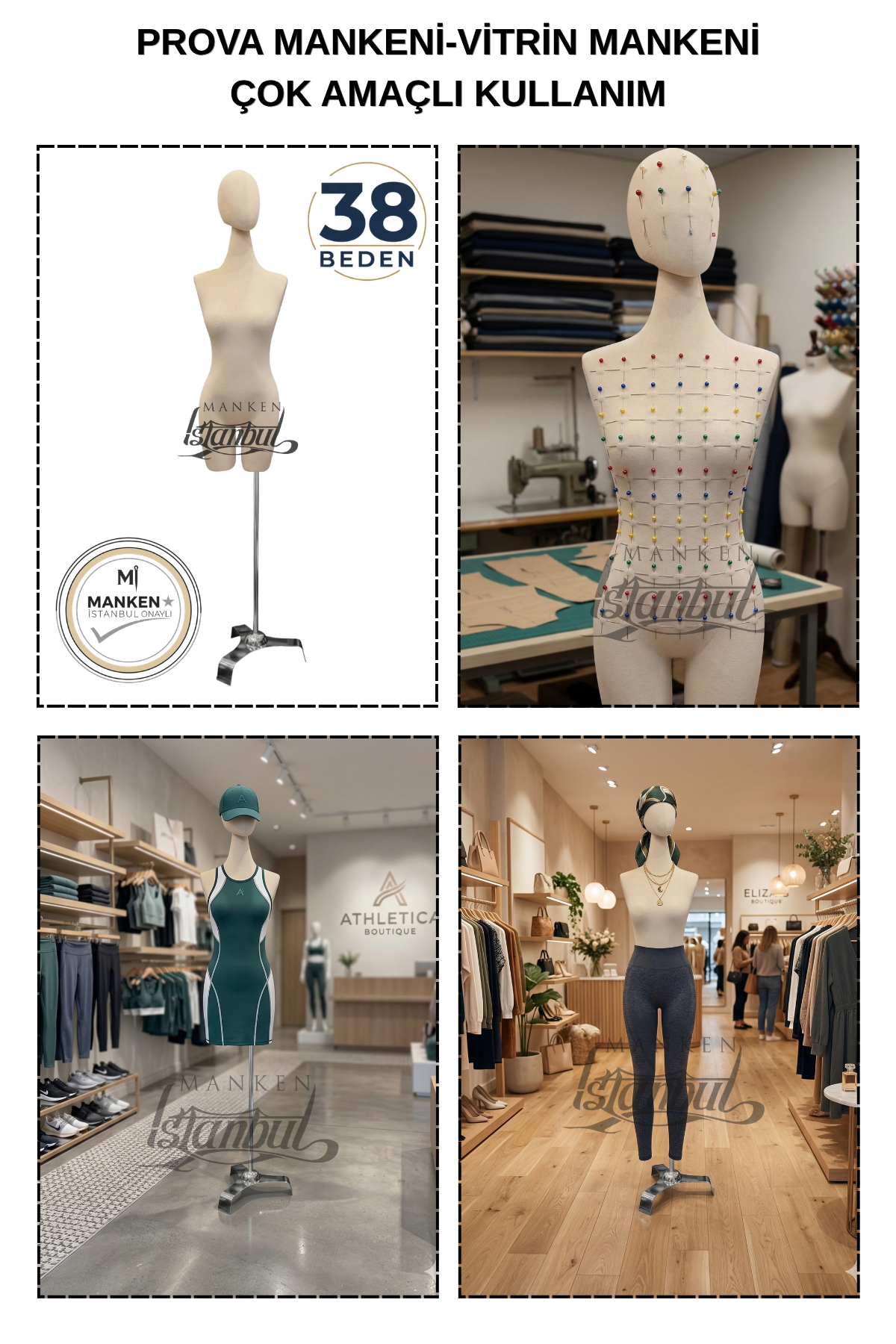 Süngerli Pantolon Giyebilen Terzi Mankeni 38 Beden