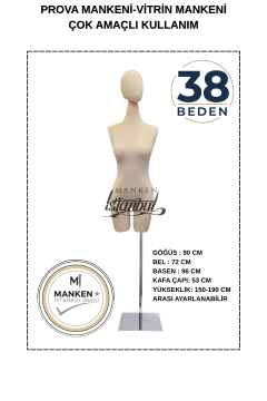 Süngerli Pantolon Giyebilen Terzi Mankeni 38 Beden