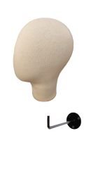 Duvara Monte Bayan Kumaş Kaplı Kafa Mankeni