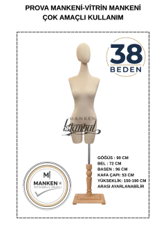 Süngerli Pantolon Giyebilen Terzi Mankeni 38 Beden