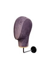 Duvara Monte Bayan Kumaş Kaplı Kafa Mankeni