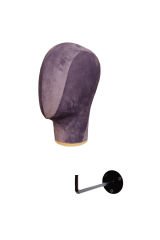 Duvara Monte Bayan Kumaş Kaplı Kafa Mankeni