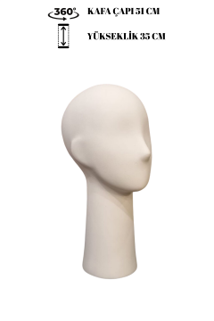 Beyaz Renk Bayan Polyester Kafa Mankeni