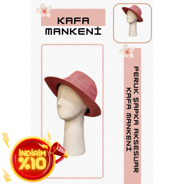 Beyaz Renk Bayan Polyester Kafa Mankeni