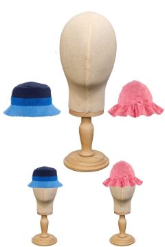 Ahşap Standlı Bebek Kafa Mankeni 06 Ay 12 Ay İçin Uygundur