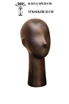 Siyah Renk Bayan Polyester Kafa Mankeni