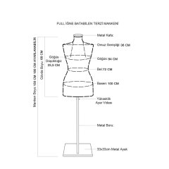 Süngerli Gold Kumaş Terzi Mankeni Prova Mankeni