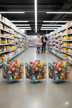 Tel Sepet - İndirim Sepeti / Havuz Sepet / Market Sepeti 53x53x75 cm