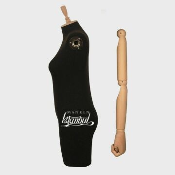 Çengel Aparatlı Pantolon Giyebilen Ahşap Kollu Terzi Mankeni Vitrin Mankeni 36 beden