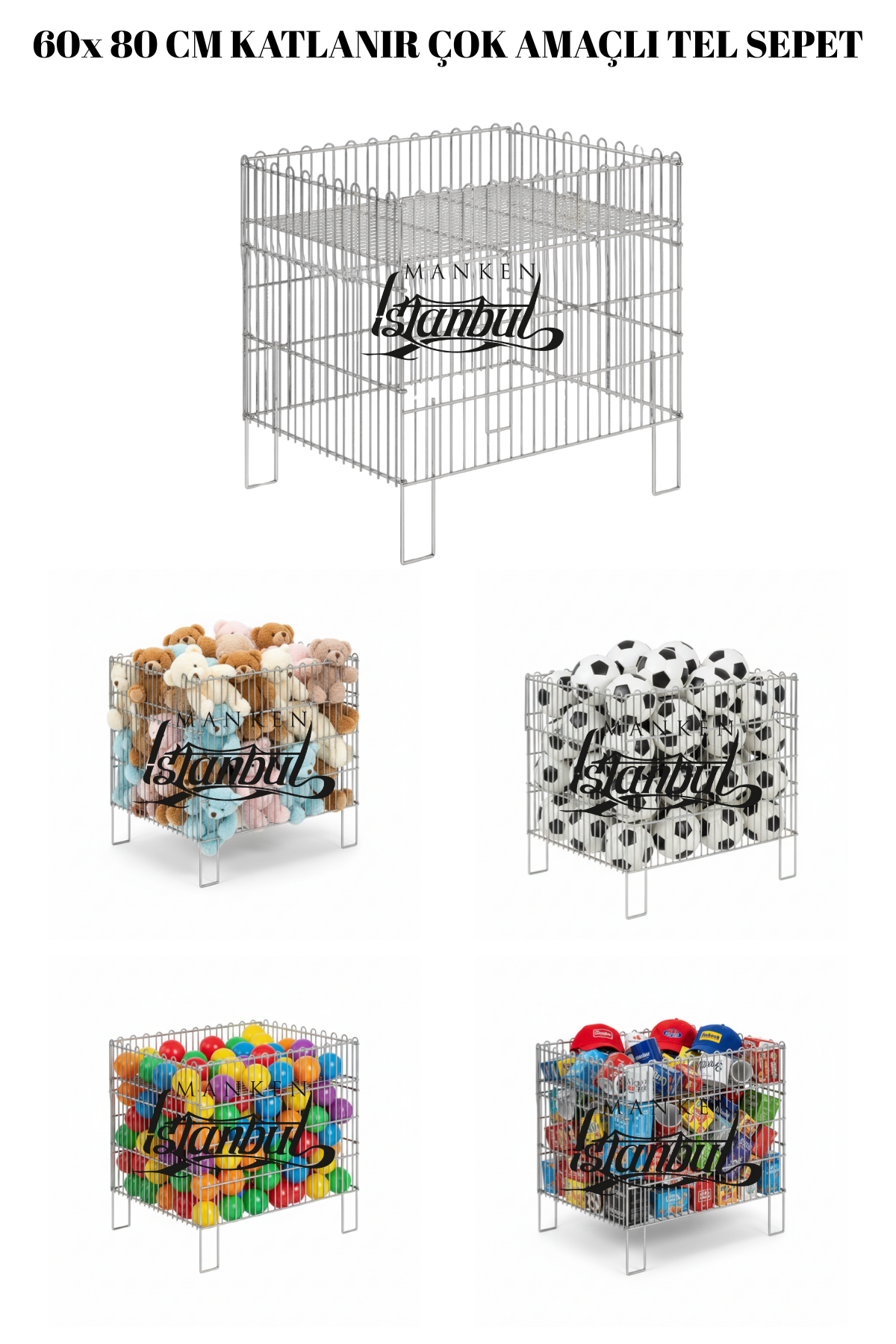 Tel Sepet - İndirim Sepeti / Havuz Sepet / Market Sepeti 60x80x80 cm