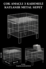 Tel Sepet - İndirim Sepeti / Havuz Sepet / Market Sepeti 60x80x80 cm