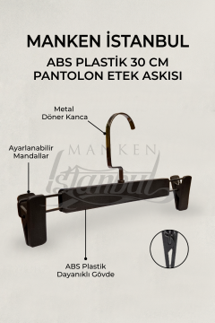 Abs Yüksek Kalite 10 Adet Mandallı Plastik Pantolon Etek Askısı
