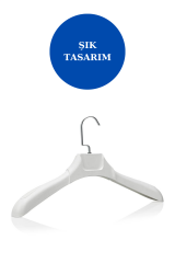 10 Adet 44 cm Plastik Ceket  Askısı Elbise Askısı