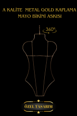 5 Adet Gold Metal Vücut Şekilli Mayo Askısı Bikini Askısı