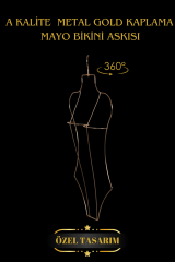 5 Adet Gold Metal Vücut Şekilli Mayo Askısı Bikini Askısı