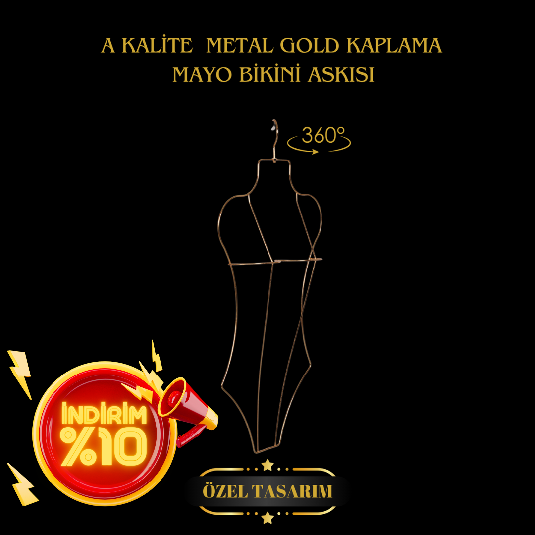 5 Adet Gold Kaplama Metal Vücut Şekilli Mayo Askısı Bikini Askısı