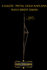 5 Adet Gold Kaplama Metal Vücut Şekilli Mayo Askısı Bikini Askısı