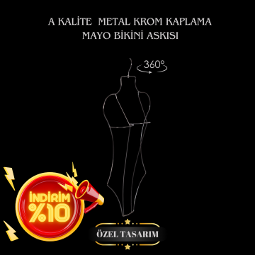 5 Adet Vücut Şekilli Krom Metal  Mayo Askısı Bikini Askısı