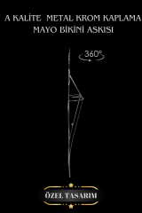 5 Adet Vücut Şekilli Krom Metal  Mayo Askısı Bikini Askısı