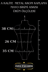 5 Adet Krom Kaplama Metal Vücut Şekilli Mayo Askısı Bikini Askısı