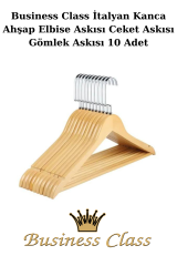 Business Class 45 Cm Ceket Askısı Elbise Askısı Ahşap Askı 10 Adet