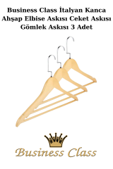 Business Class 45 Cm Ceket Askısı Elbise Askısı Ahşap Askı 10 Adet 3 ADET