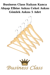 Business Class 45 Cm Ceket Askısı Elbise Askısı Ahşap Askı 10 Adet 5 ADET
