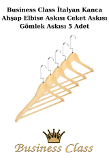 Business Class 45 Cm Ceket Askısı Elbise Askısı Ahşap Askı 10 Adet 5 ADET