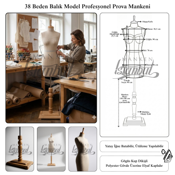 Fransız Göğüs Kuplu Profesyonel Terzi Mankeni Prova Mankeni